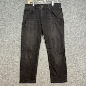 Marine Layer‎ Jeans Mens 32x29 Black Wash Straight Leg Relaxed Fit Casual Denim
